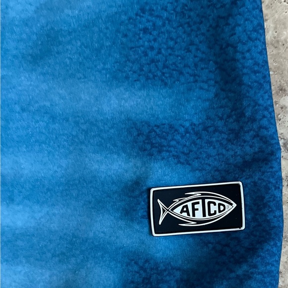 Aftco Shorts Trunks Men’s Size 25 Blue Water Nylon Fishing Outdoor Swimming - Picture 2 of 10